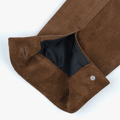 Motone Roughneck Reverse Suede Trucker Jacket - Otter Brown