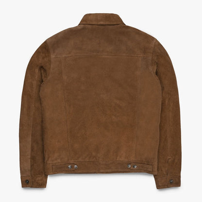 Motone Roughneck Reverse Suede Trucker Jacket - Otter Brown