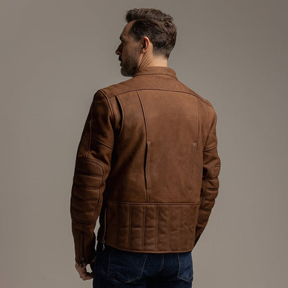 Motone Shōgun Leather Jacket - Mahogony