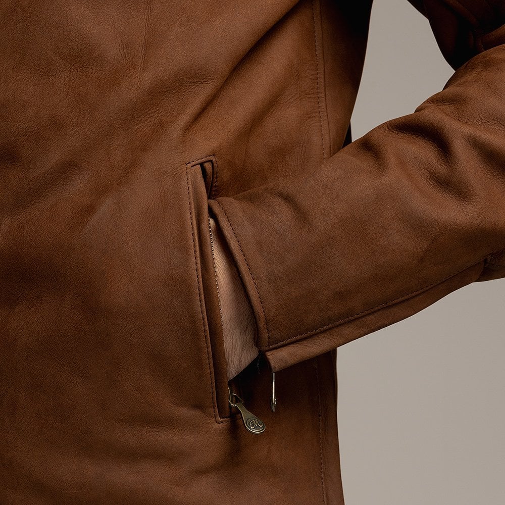 Motone Shōgun Leather Jacket - Mahogony