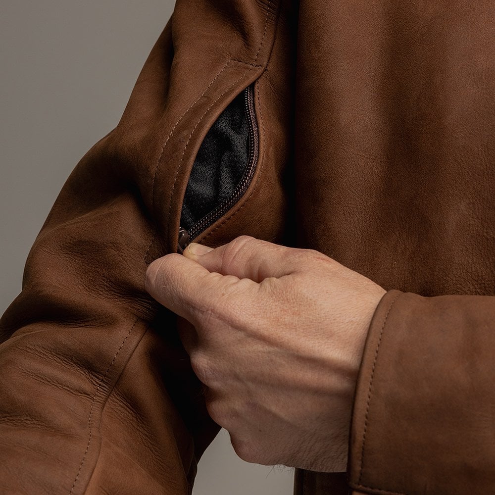Motone Shōgun Leather Jacket - Mahogony