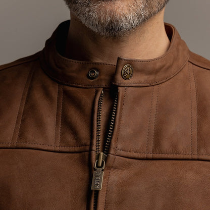 Motone Shōgun Leather Jacket - Mahogony