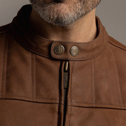 Motone Shōgun Leather Jacket - Mahogony