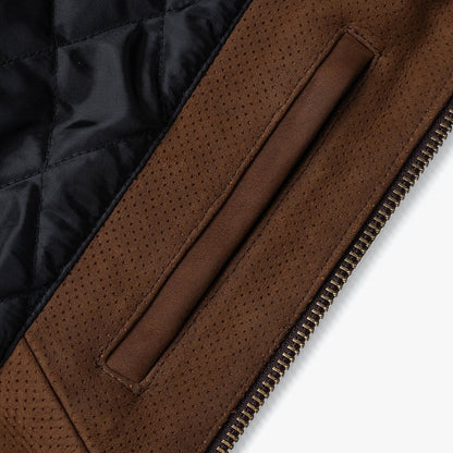Motone Shōgun Leather Jacket - Mahogony
