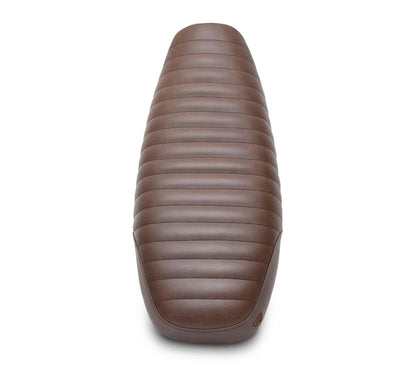 British Customs Slammer Tuck and Roll Gel Seat - Brown -  2001-2015 Triumph Bonneville, Thruxton, Scrambler