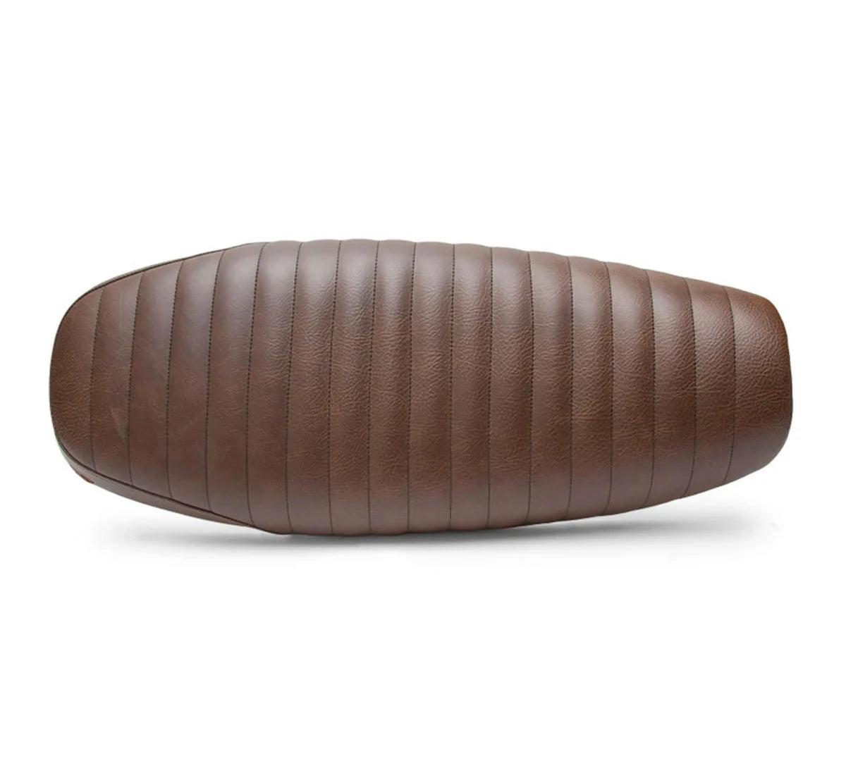 British Customs Slammer Tuck and Roll Gel Seat - Brown -  2001-2015 Triumph Bonneville, Thruxton, Scrambler