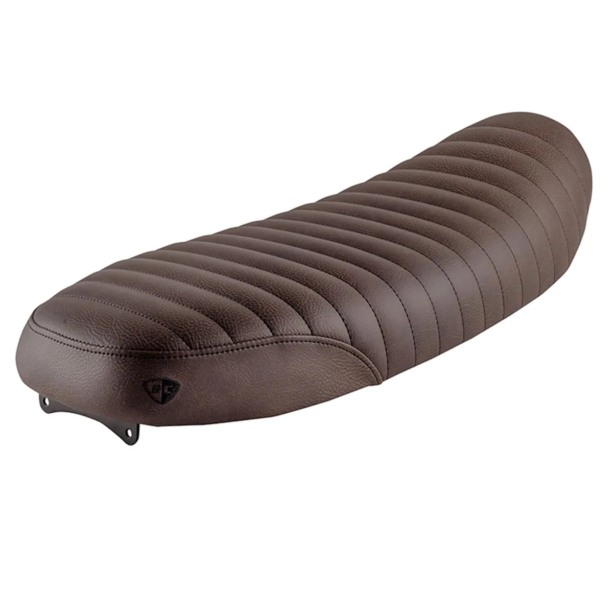 British Customs Slammer Tuck and Roll Gel Seat - Brown -  2001-2015 Triumph Bonneville, Thruxton, Scrambler