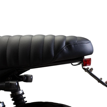British Customs Slammer Tuck and Roll Gel Seat - Black -  2001-2015 Triumph Bonneville, Thruxton, Scrambler
