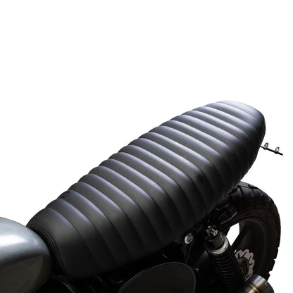 British Customs Slammer Tuck and Roll Gel Seat - Black -  2001-2015 Triumph Bonneville, Thruxton, Scrambler