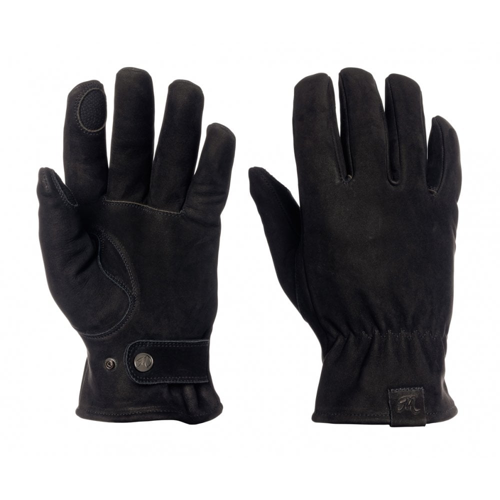Motone Spirit - Motorcycle Riding Gloves - Nubuck Leather - Black