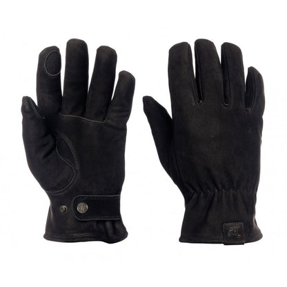 Motone Spirit - Motorcycle Riding Gloves - Nubuck Leather - Black