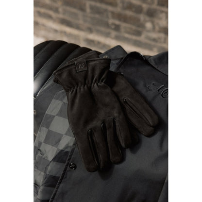 Motone Spirit - Motorcycle Riding Gloves - Nubuck Leather - Black