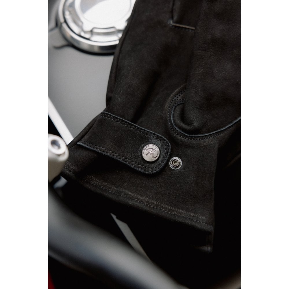 Motone Spirit - Motorcycle Riding Gloves - Nubuck Leather - Black