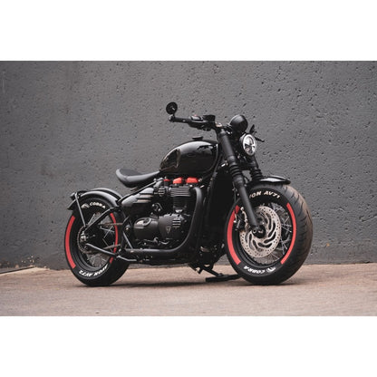 Motone The SPATZ - 47mm Fork Shrouds Covers with Klingon Handlebar Indicator Mounts - Triumph Bobber / Speedmaster