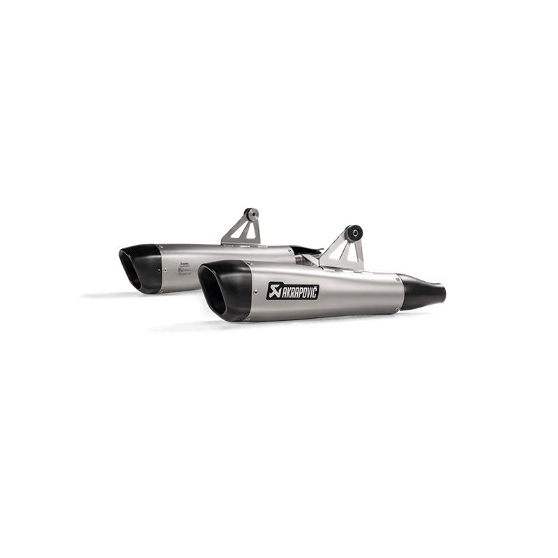 Akrapovic Titanium Slip Ons - Triumph Bonneville T100 and T120