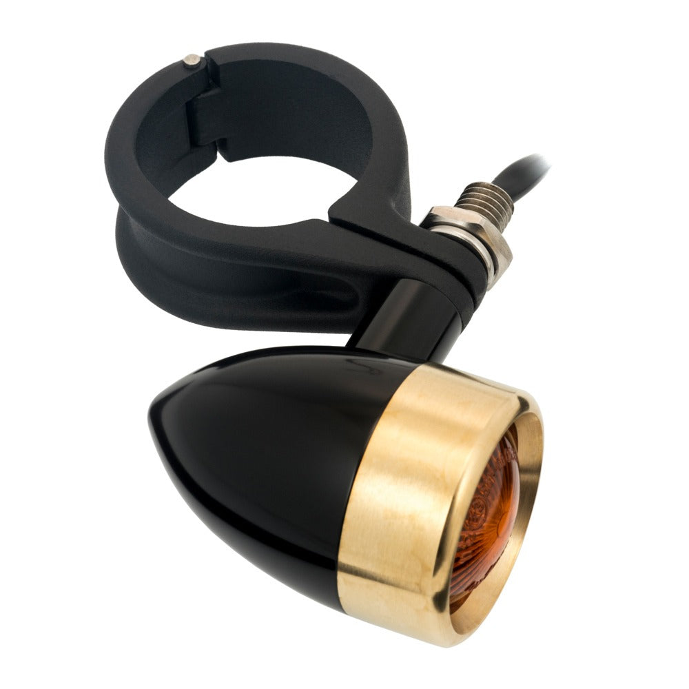 Motone Clampits Universal Turn Signal Mounts - 41MM Forks - Black