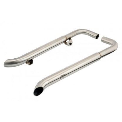 Motone Bedlam Turnout Exhaust - Brushed - Triumph Bobber 2017+