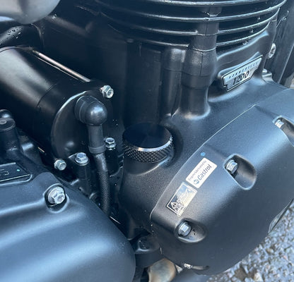 Vice Motorcycles Oil Fill Cap - Diamond Knurl - Black