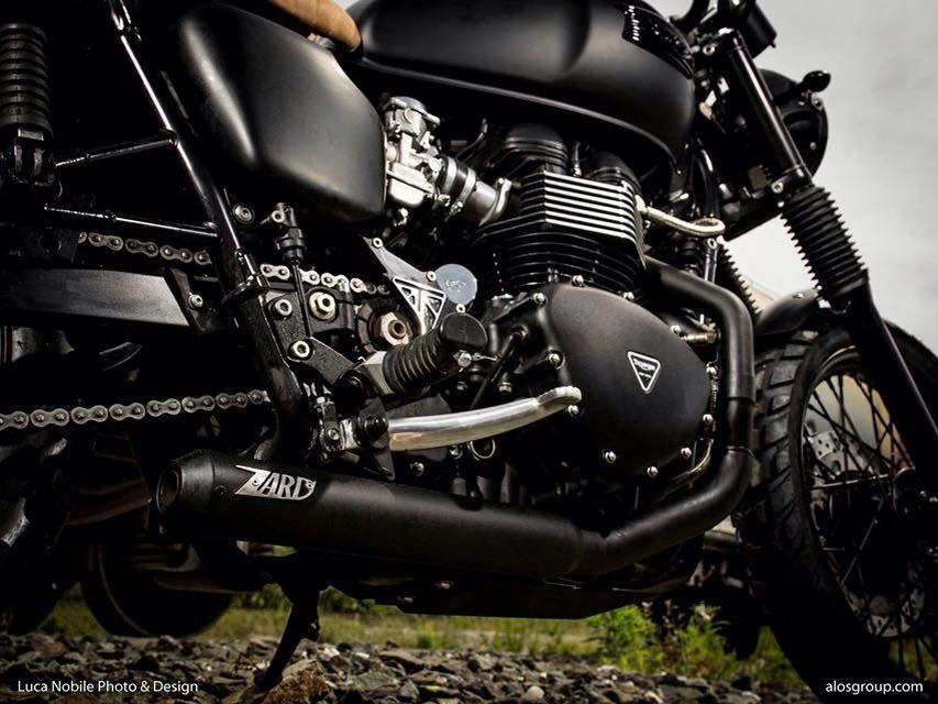 Zard “Cross” 2:1 Low Exhaust for 2001-2015 Triumph Bonneville, Thruxton, Scrambler