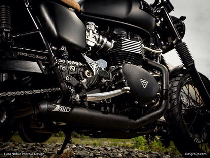 Zard “Cross” 2:1 Low Exhaust for 2001-2015 Triumph Bonneville, Thruxton, Scrambler