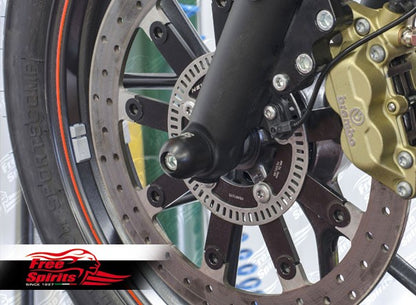 Free Spirits Front Axle Protectors / Sliders - 2016+ T100, T120, Bobber, Street Twin, Street Cup, Street Scrambler