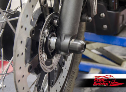 Free Spirits Front Axle Protectors / Sliders - 2016+ T100, T120, Bobber, Street Twin, Street Cup, Street Scrambler