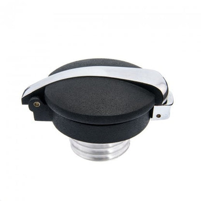 Motone Classic Monza Gas Cap for Triumph Classics - Black w/ Polished
