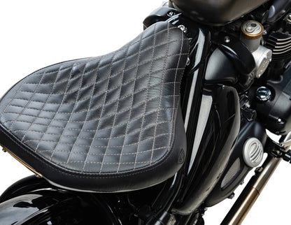 British Customs DIAMOND STITCH GEL SEAT FOR BONNEVILLE BOBBER