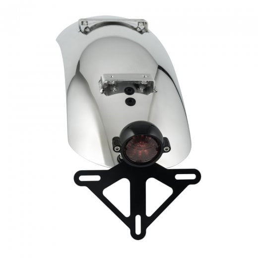 Motone High Tail Mudguard - Predrilled for Motone Pedestal Lights - Polished - Air Cooled