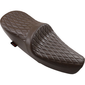 Z1R Low Touring Seat - Diamond Stitch - Brown - 2016+ Triumph Bonneville T100, T120, Street Twin, Street Scrambler