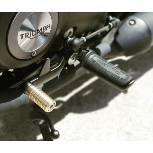 Motone Shift Peg - Ribbed - Brass - 2001+ Triumph Classics