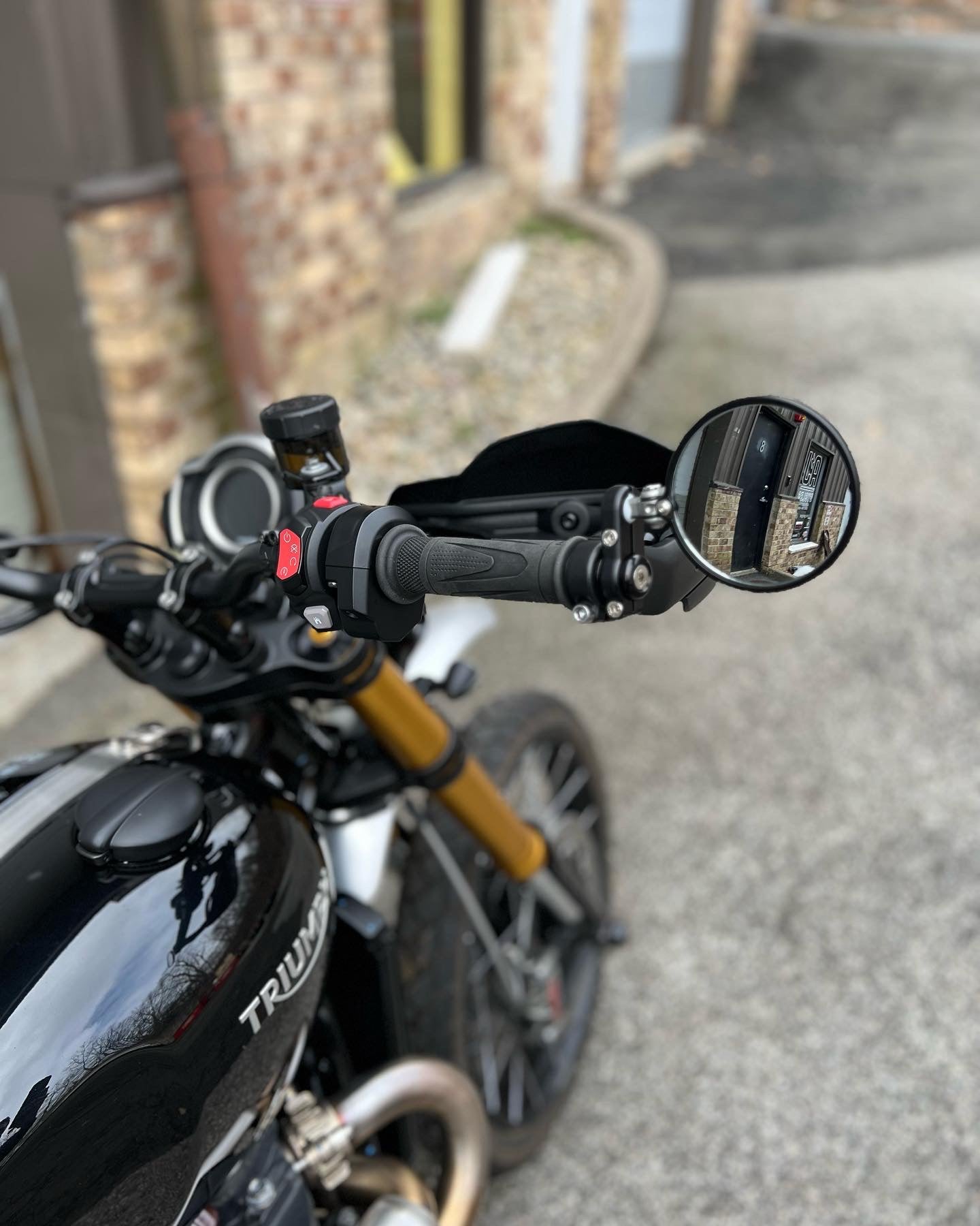 CRG Hindsight LS Bar End Mirror Kit - Triumph Scrambler 1200 XE / XC