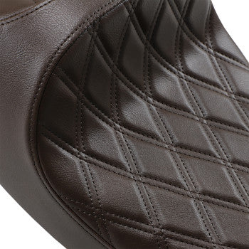 Z1R Predator III Seat - Diamond Stitch - Brown - 2016+ Triumph Bonneville T100, T120, Street Twin, Street Scrambler