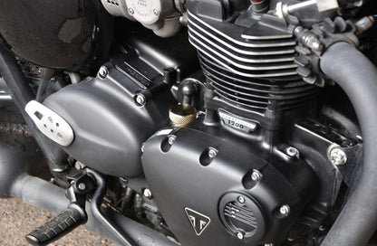 Vice Motorcycles Oil Fill Cap - Diamond Knurl - Brass