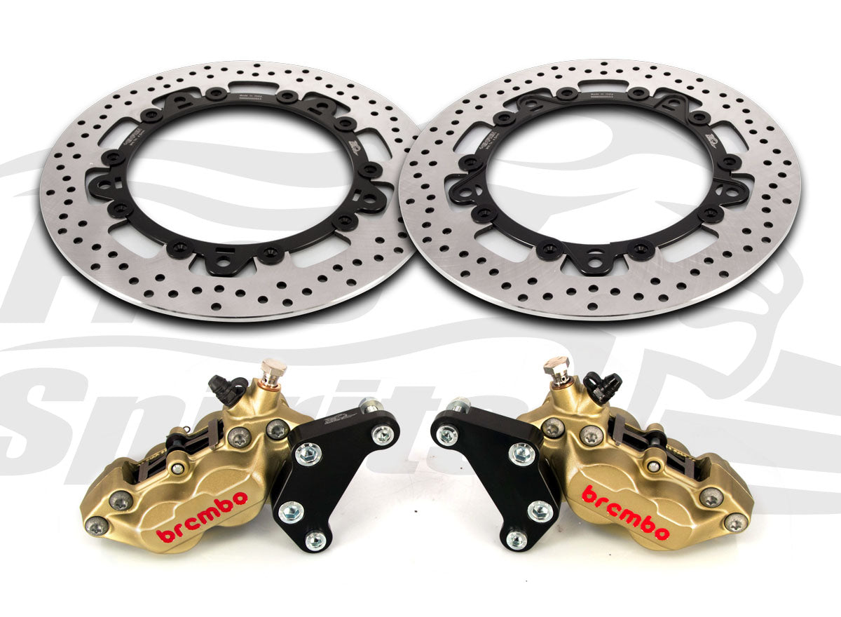 Free Spirits Brembo Front Caliper Upgrade Kit with Rotors - Triumph Trident