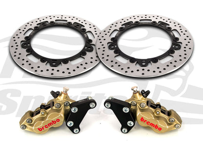 Free Spirits Brembo Front Caliper Upgrade Kit with Rotors - Triumph Trident