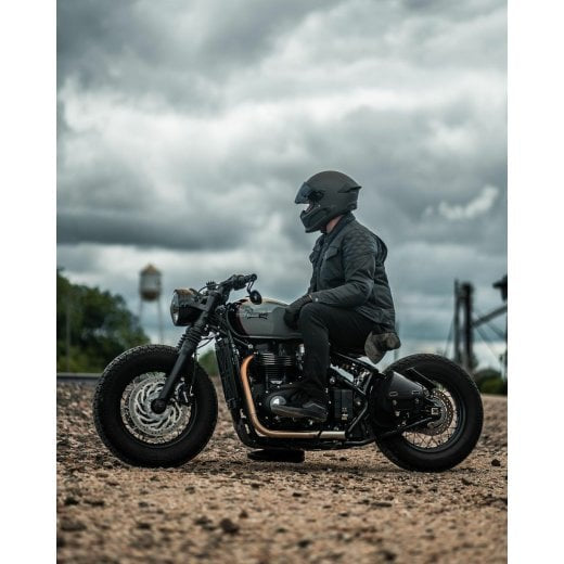 Motone H-Bomb Full Exhaust - Stainless - Triumph Bobber