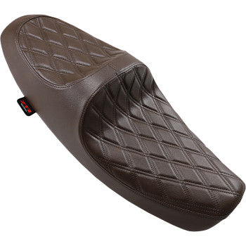 Z1R Predator III Seat - Diamond Stitch - Brown - 2016+ Triumph Bonneville T100, T120, Street Twin, Street Scrambler