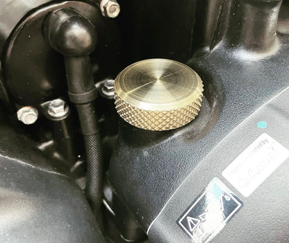 Vice Motorcycles Oil Fill Cap - Diamond Knurl - Brass