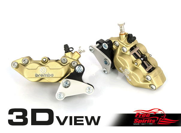 Free Spirits Front brake caliper 4 pot kit for Harley Davidson XG Street Rod
