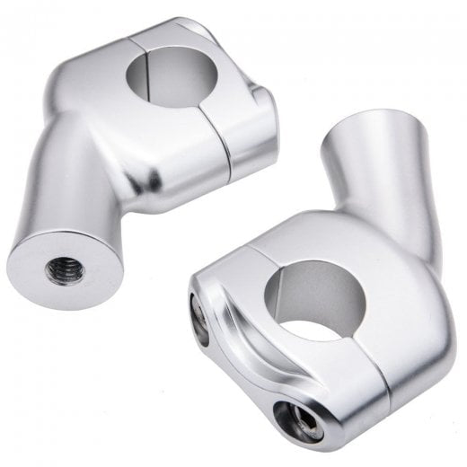 Speed Risers Motone Up-And-Over Handlebar Risers for 1 1/8” 28.6MM bars - Silver ...