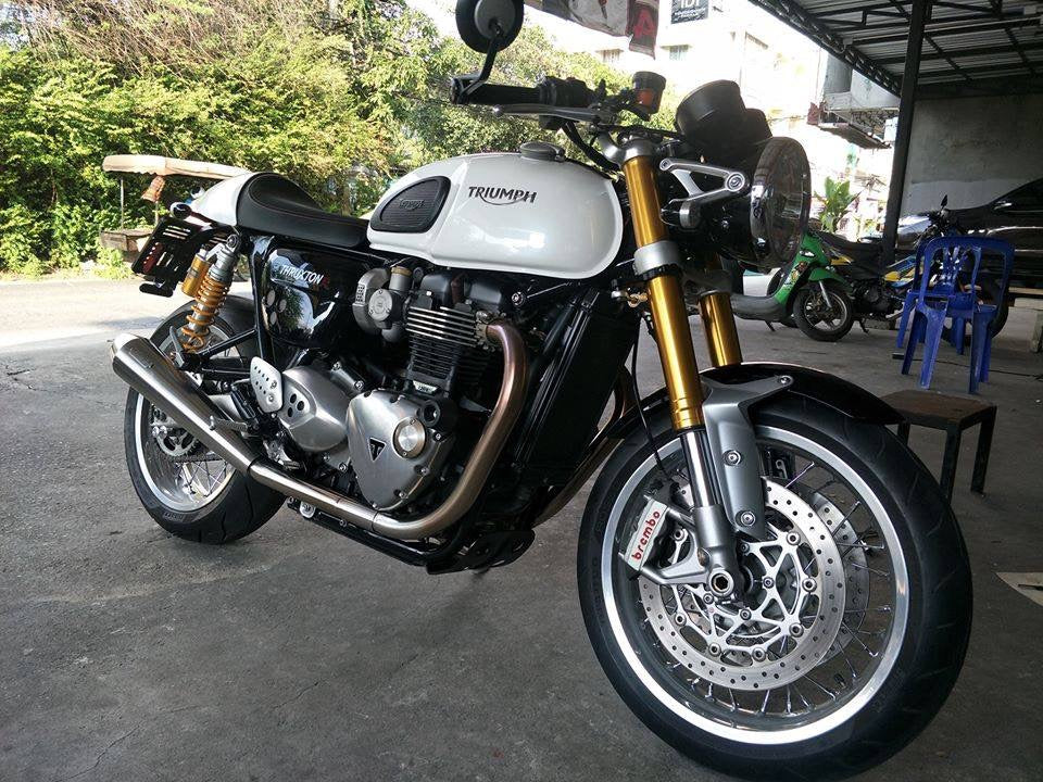Ohlins Blackline Steering Damper Kit - Gold Bracket Kit - Triumph Thruxton R / RS / TFC, Speed Twin 2021+