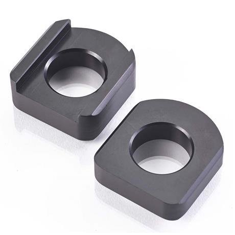 Triumph Black Rear Wheel Adjusters - 2016+ Triumph Twins