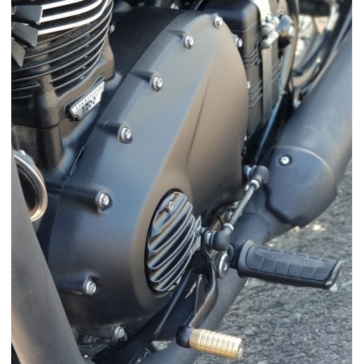 Motone Customs Ribbed Clutch Cover - Black