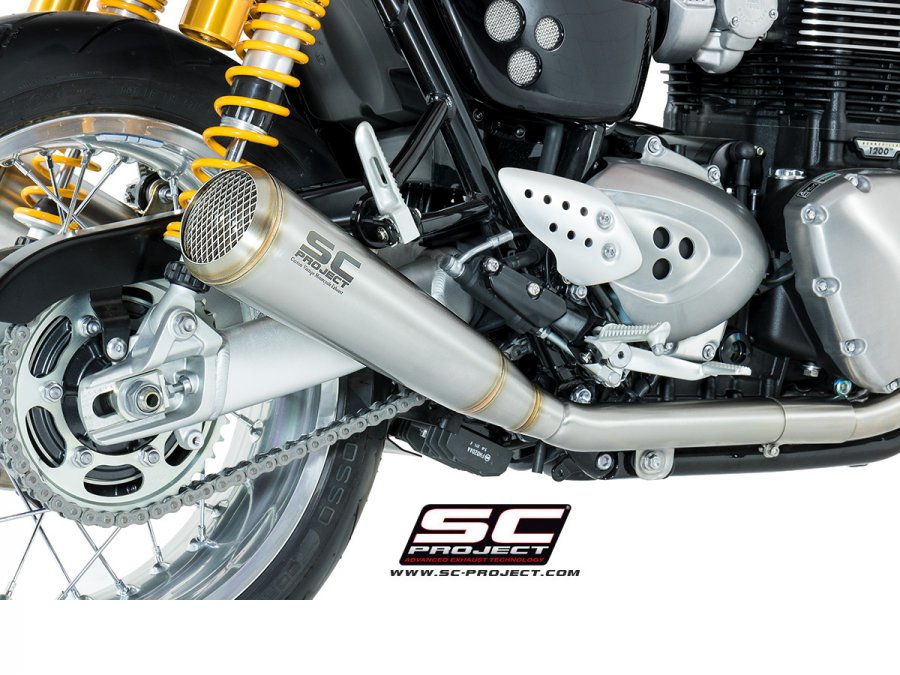 SC Project Conic 70s Style Exhaust - Long Version - Triumph Thruxton R and Speed Twin