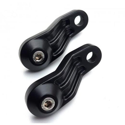 Motone Ribbed Triline Rear Turn Signal Brackets - Black - Triumph Classics