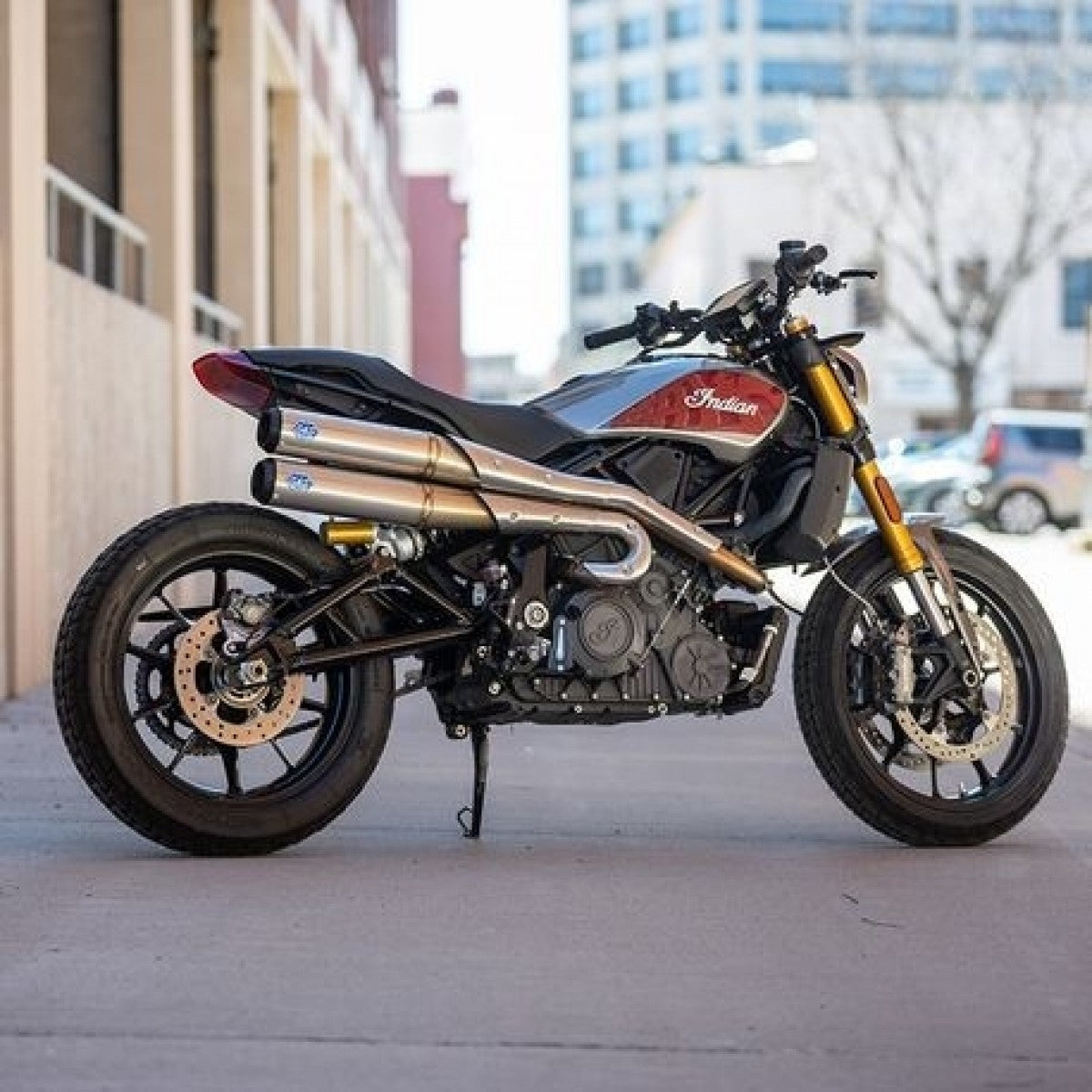 S&S Grand National 2:2 High Exhaust for Indian FTR 1200 550-0950B