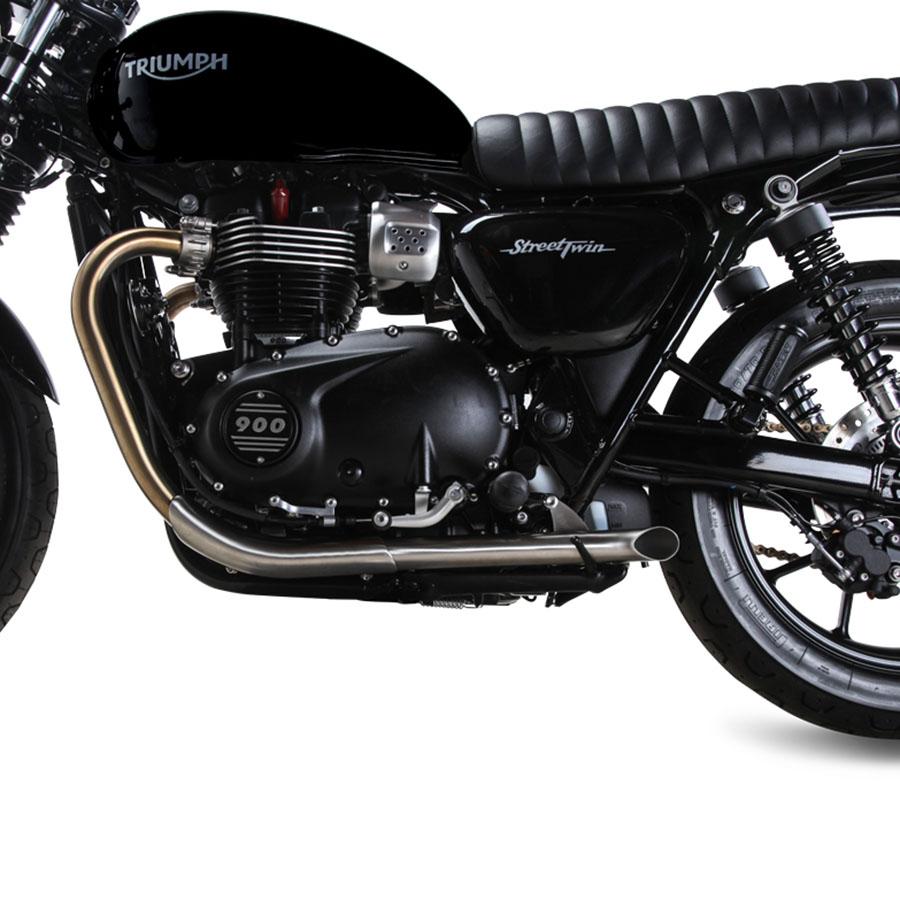 British Customs Turnout / Slash Cut Performance Tips - Triumph Street Twin 900 / Street Cup