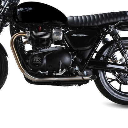 British Customs Turnout / Slash Cut Performance Tips - Triumph Street Twin 900 / Street Cup