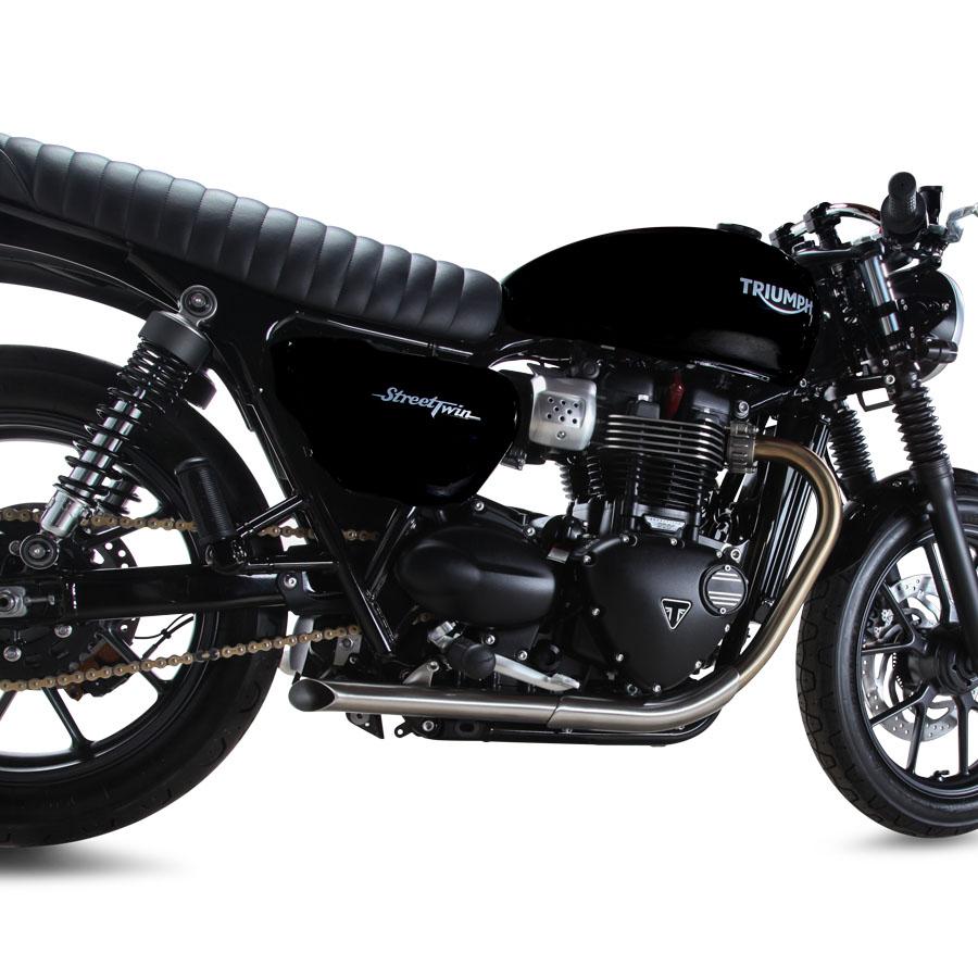 British Customs Turnout / Slash Cut Performance Tips - Triumph Street Twin 900 / Street Cup